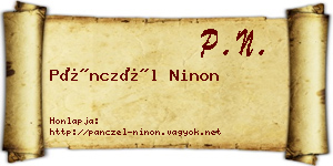Pánczél Ninon névjegykártya